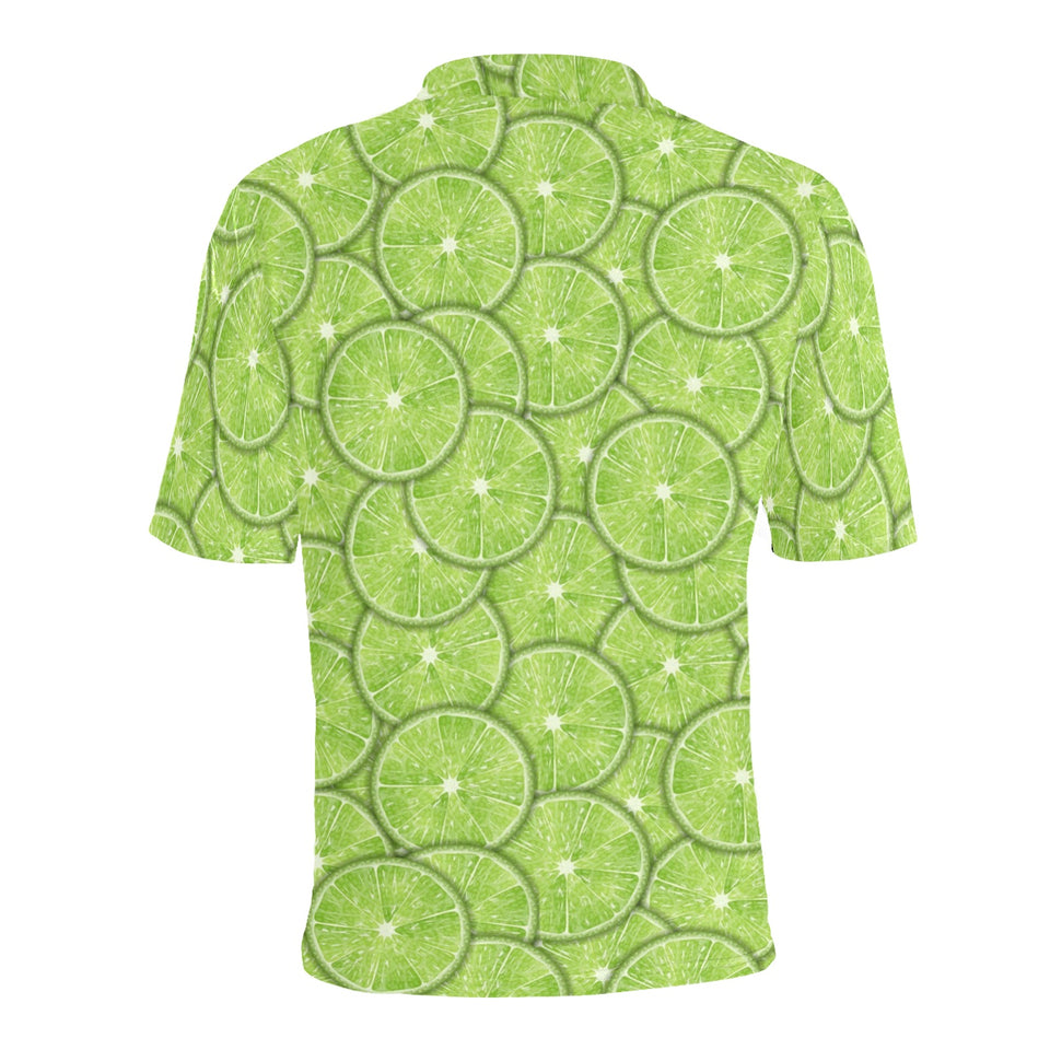 Slices of Lime pattern Men's All Over Print Polo Shirt