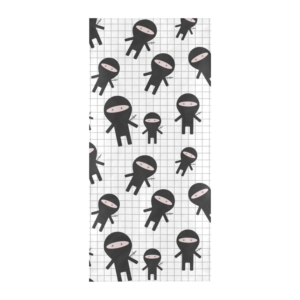 Ninja pattern plaid background Beach Towel