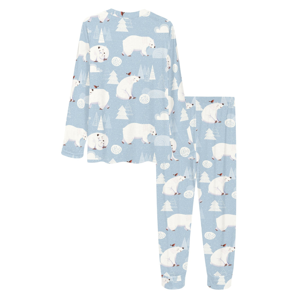 Cute polar bears Christmas decoration pattern Women's All Over Print Pajama Set