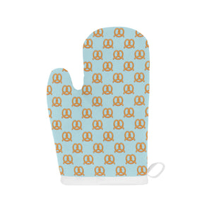 Pretzels Pattern Print Design 03 Heat Resistant Oven Mitts