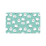 Cute sheep green background Doormat