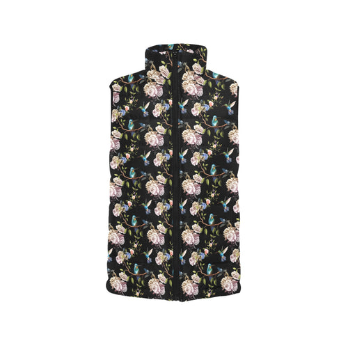 Hummingbird Pattern Print Design 03 Men's Padded Vest