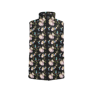 Hummingbird Pattern Print Design 03 Men's Padded Vest