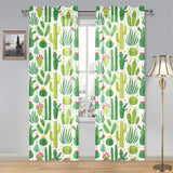 Cactus pattern copy Gauze Curtain