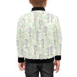 Seahorse shell pattern Kids' Boys' Girls' Bomber Jacket