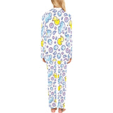 Duck Pattern Print Design 01 Women's Long Pajama Set