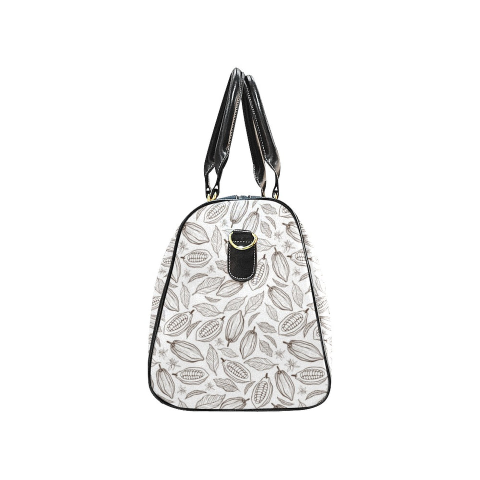 cacao beans leaves pattern Travel Bag