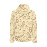 hand drawn peanuts pattern Men's Padded Hooded Jacket