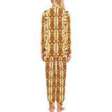 Egypt Hieroglyphics Pattern Print Design 04 Women's All Over Print Pajama Set