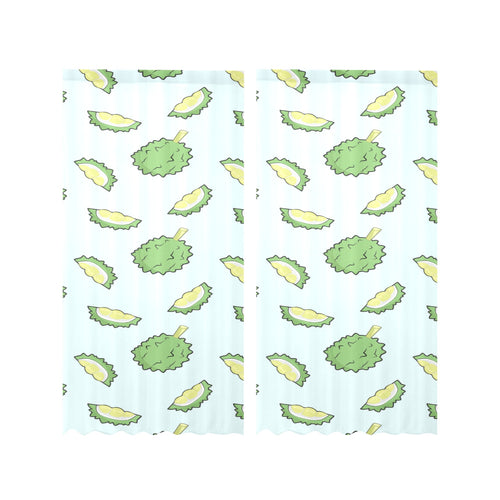 Durian pattern blue background Gauze Curtain