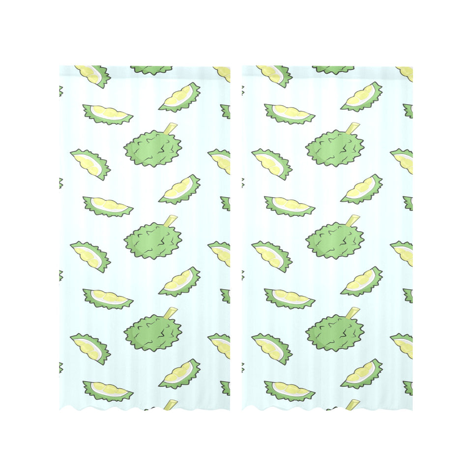 Durian pattern blue background Gauze Curtain