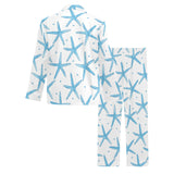 Watercolor starfish pattern Men's Long Pajama Set