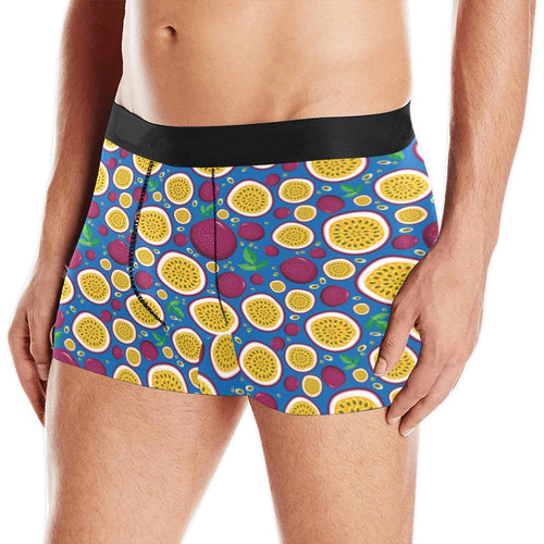 Passion fruit blue background Men's All Over Print Boxer Briefs Men's Underwear