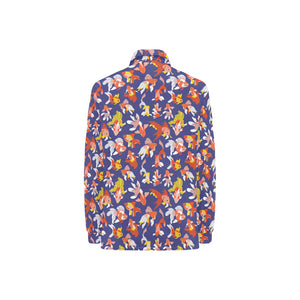 Goldfish Pattern Print Design 04 Women's Long Sleeve Polo Shirt
