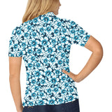 Hibiscus Pattern Print Design 04 Women's All Over Print Polo Shirt