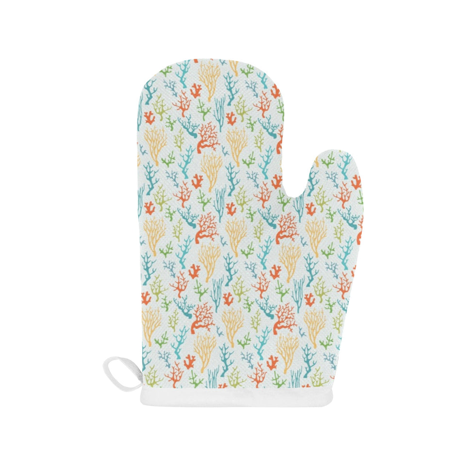 Coral Reef Pattern Print Design 02 Heat Resistant Oven Mitts