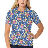 Popcorn Pattern Print Design 01 Women's All Over Print Polo Shirt