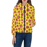 Dice Pattern Print Design 04 Women's Padded Hooded Jacket