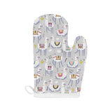 Cute Llama Alpaca pattern Heat Resistant Oven Mitts