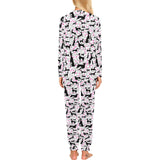 Greyhound Pattern Print Design 02 Women's All Over Print Pajama Set