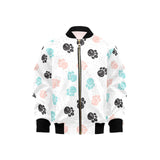 Dog Paws Pattern Print Design 04 Kids' Boys' Girls' Bomber Jacket