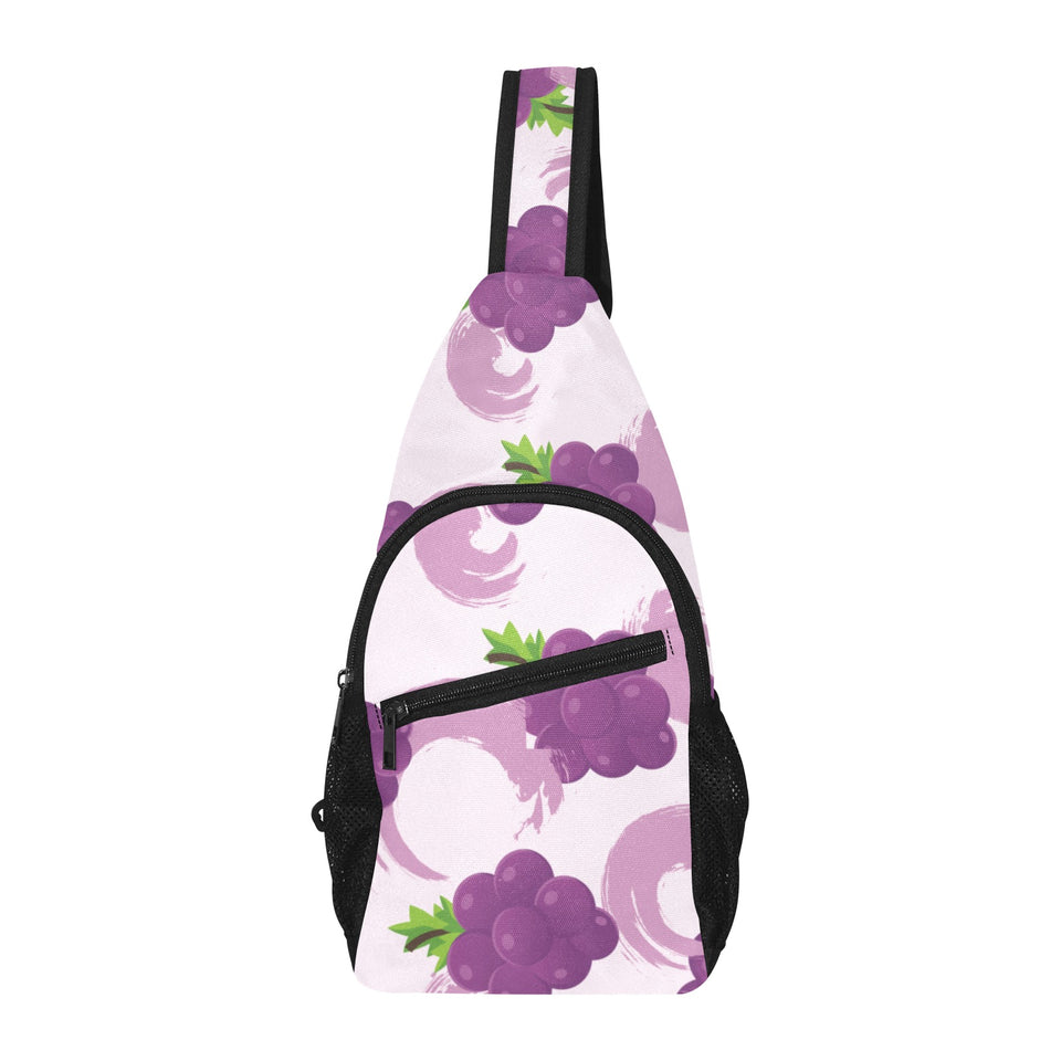 Cute Grape pattern All Over Print Chest Bag