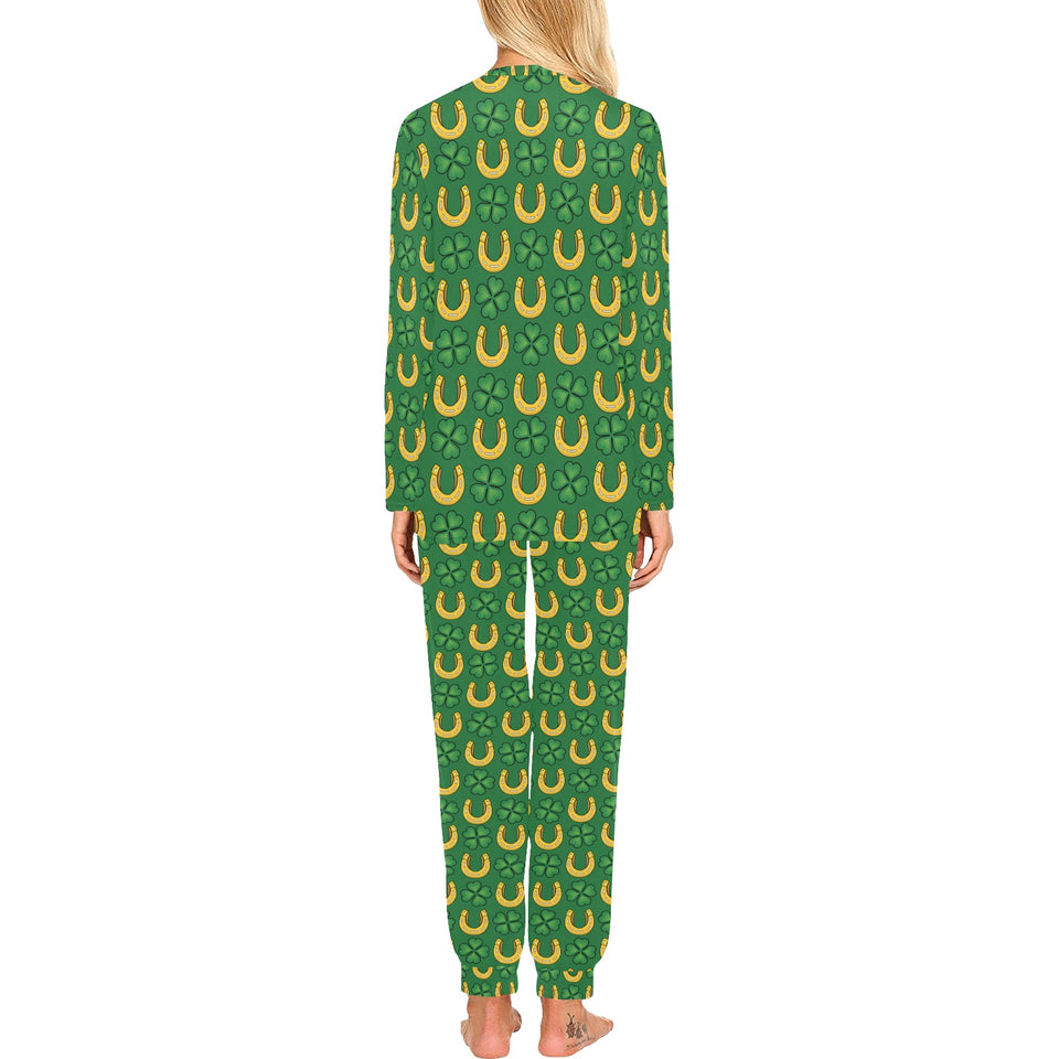 Horseshoes Pattern Print Design 05 Women's All Over Print Pajama Set