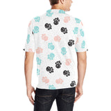 Dog Paws Pattern Print Design 04 Men's All Over Print Polo Shirt
