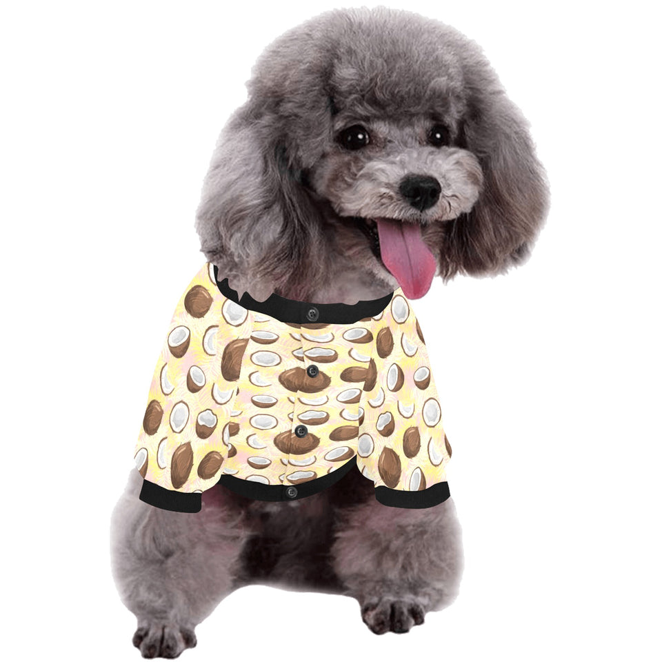 Coconut Pattern Print Design 05 All Over Print Pet Dog Round Neck Fuzzy Shirt