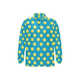 Tennis Pattern Print Design 05 Men's Long Sleeve Polo Shirt