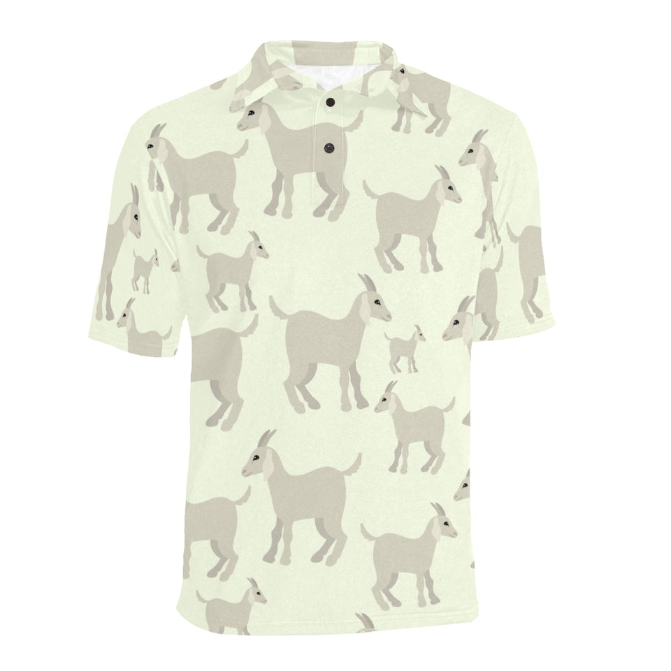 Little young goat pattern Men's All Over Print Polo Shirt