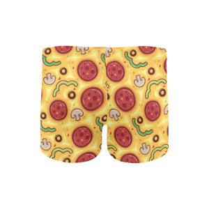 Pizza texture pattern Men's Swimming Trunks