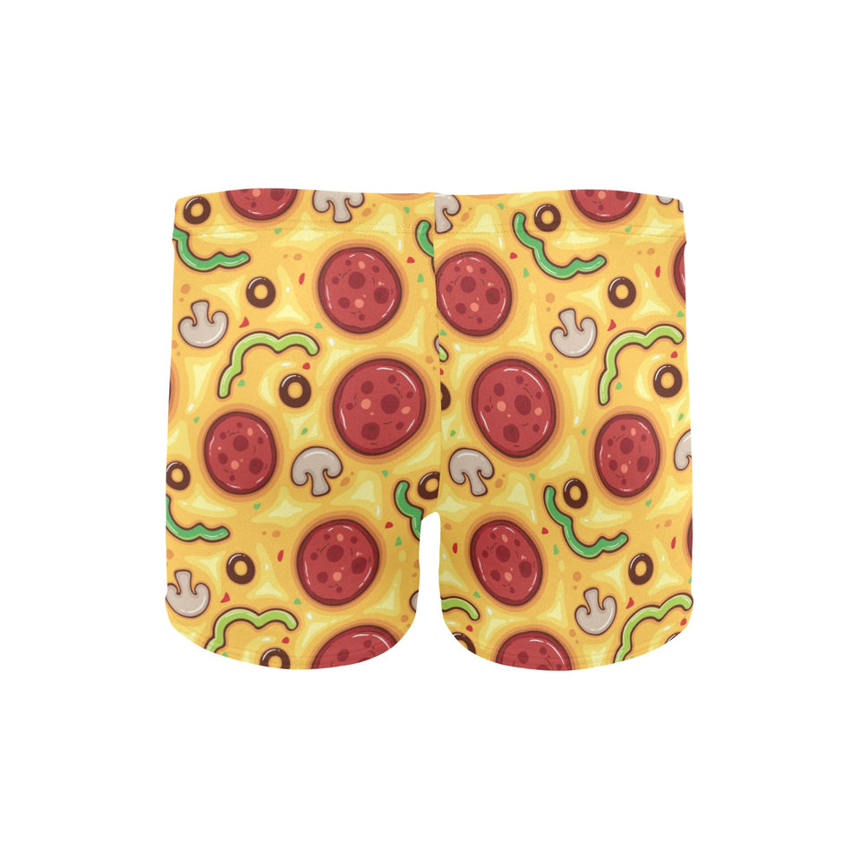 Pizza texture pattern Men's Swimming Trunks