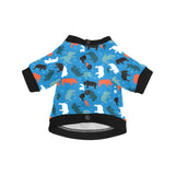 Colorful rhino pattern All Over Print Pet Dog Round Neck Fuzzy Shirt