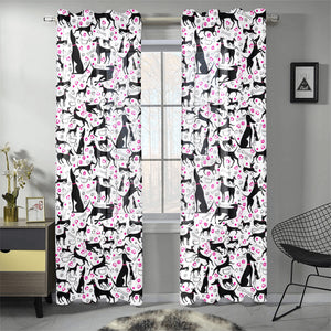 Greyhound Pattern Print Design 02 Gauze Curtain