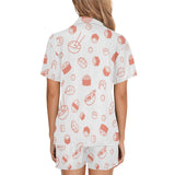 Sushi pattern Women's V-Neck Short Pajama Set