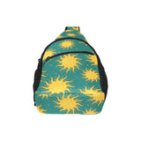 Sun green background All Over Print Chest Bag