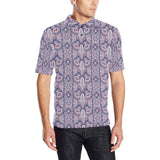 Indian Batik Style pattern Men's All Over Print Polo Shirt