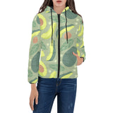 Avocado pattern Women's Padded Hooded Jacket