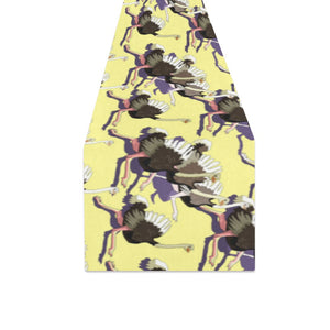 Ostrich Pattern Print Design 04 Table Runner