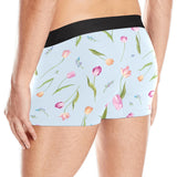 Watercolor Tulips pattern Men's All Over Print Boxer Briefs Men's Underwear