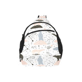 Polar bears star poka dot pattern All Over Print Chest Bag