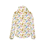 Teddy Bear Pattern Print Design 01 Women's Padded Hooded Jacket
