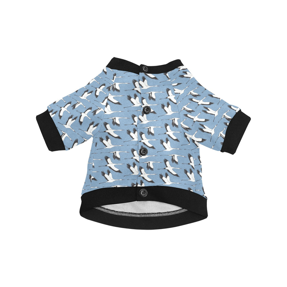 Seagull Pattern Print Design 04 All Over Print Pet Dog Round Neck Fuzzy Shirt