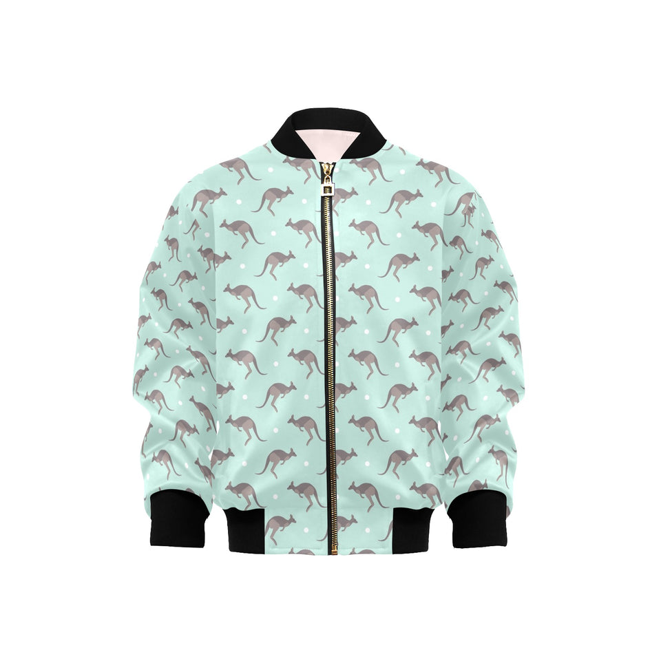 Kangaroo pattern background Kids' Boys' Girls' Bomber Jacket