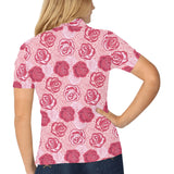 Rose Pattern Print Design 02 Women's All Over Print Polo Shirt