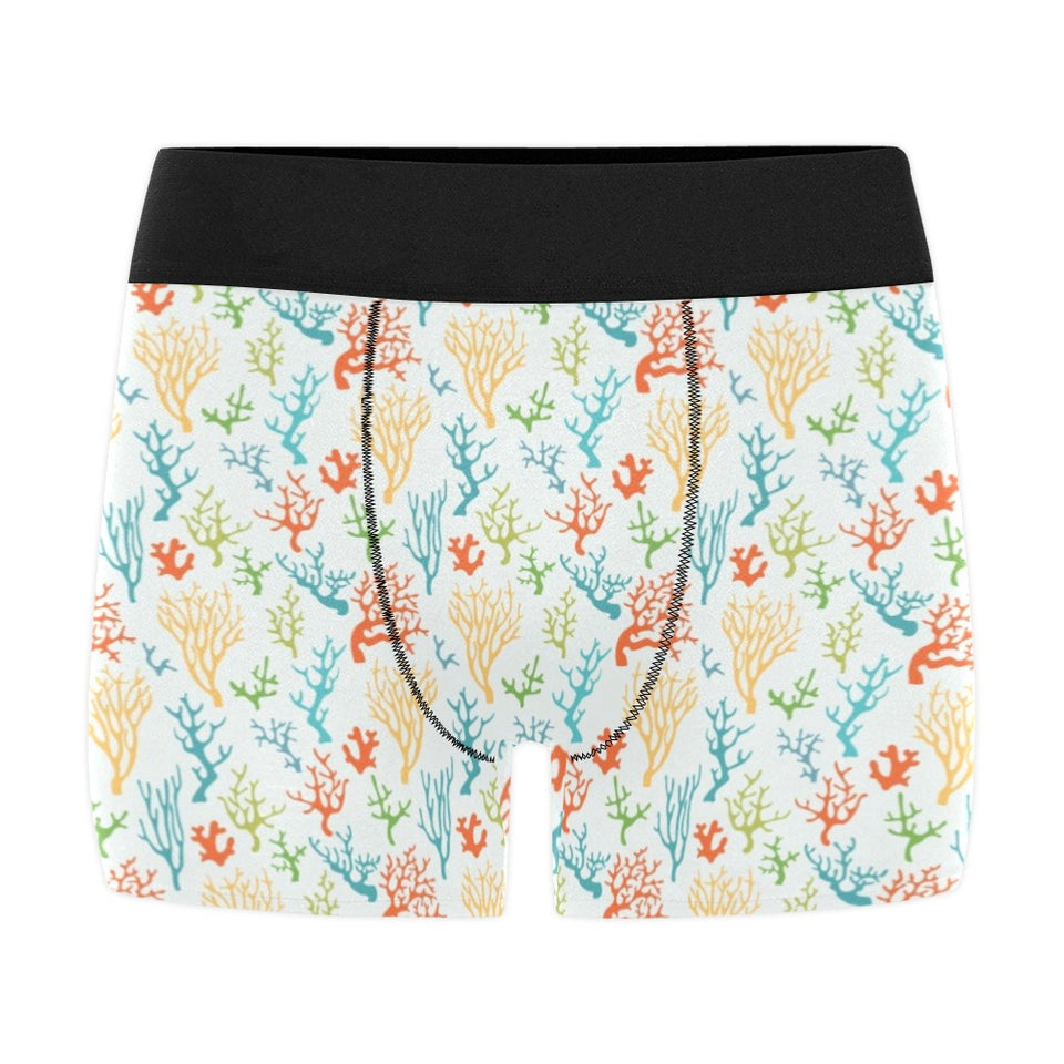 Coral Reef Pattern Print Design 02 Men's All Over Print Boxer Briefs Men's Underwear