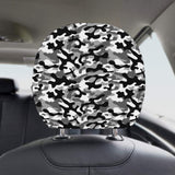 Black white camouflage pattern Car Headrest Cover