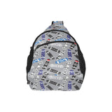 Skate Board Pattern Print Design 03 All Over Print Chest Bag