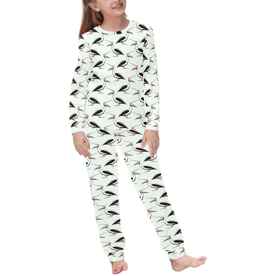 Pelican Pattern Print Design 02 Kids' Boys' Girls' All Over Print Pajama Set